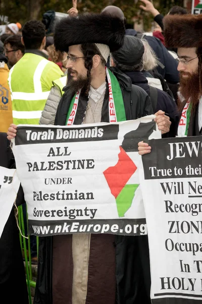 Demostración nacional: Justicia ahora - Hacer lo correcto para Palestina Londres — Foto de Stock