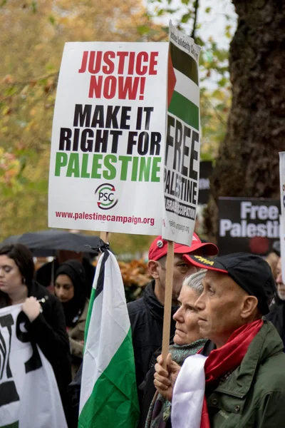 Demostración nacional: Justicia ahora - Hacer lo correcto para Palestina Londres — Foto de Stock