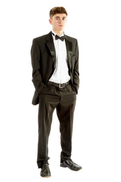 18 year old wearing a tuxedo — Stock Photo, Image