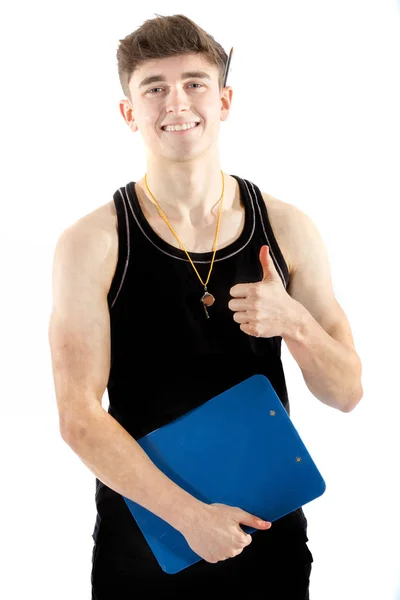 Teenage Personal Gym Trainer — Stock Photo, Image