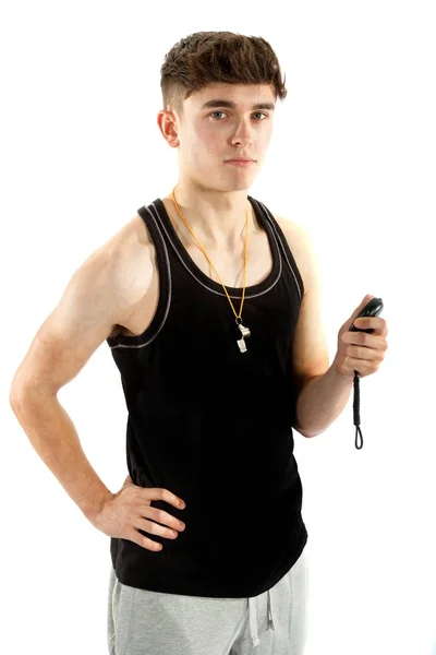 Persönlicher Fitnesstrainer für Teenager — Stockfoto