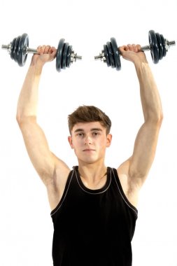 ağırlık egzersiz 18 yaşındaki genç çocuk