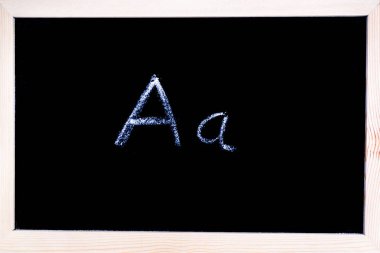 Bir tahtaya yazılmış Beyaz tebeşir