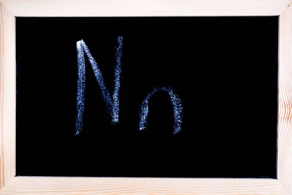 White chalk written on a blackboard — Stock Photo, Image