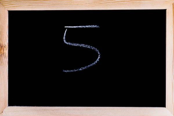 Blackboard with white chalk writing — Stock Photo, Image