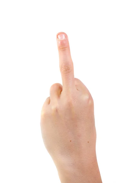 Young caucasian teenage boy close up of hands — Stock Photo, Image