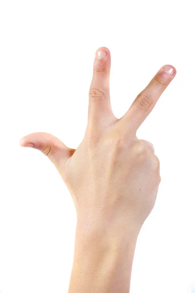 Young caucasian teenage boy close up of hands — Stock Photo, Image