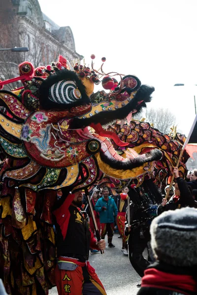 Feesten te vieren Chinese Nieuwjaar In Londen voor jaar van — Stockfoto