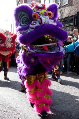 Çin yeni yıl içinde Londra yıl için kutlamak için festivaller 
