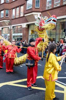 Çin yeni yıl içinde Londra yıl için kutlamak için festivaller 