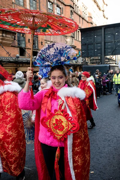 Çin yeni yıl içinde Londra yıl için kutlamak için festivaller 
