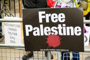 Downing Street dışında merkezi Londra'da Protestocular