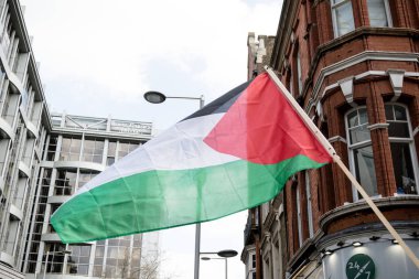Palestine destek İsrail Büyükelçiliği Londra yakınlarındaki protesto