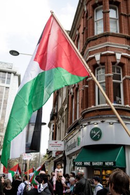 Palestine destek İsrail Büyükelçiliği Londra yakınlarındaki protesto