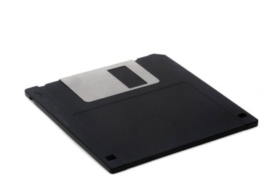 Beyaz arkaplanda izole edilmiş 3.5 inç bir disk