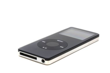Londra, Birleşik Krallık - 24 Şubat 2020. Bir Apple Ipod Nano beyaz bir arka grond üzerinde izole