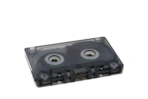 Une Cassette Musique Isolée Sur Fond Blanc — Photo