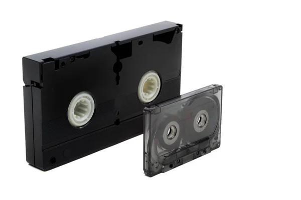 Vhs Music Cassette Aislados Sobre Fondo Blanco — Foto de Stock