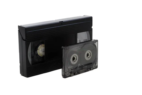 Une Cassette Vhs Music Isolée Sur Fond Blanc — Photo