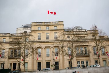Londra, Birleşik Krallık, 8 Mart 2020: - Trafalgar Meydanı 'ndaki Kanada Evi