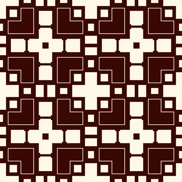Delinear padrão sem costura com figuras geométricas. Quadrados repetidos e losango ornamental abstrato fundo . — Vetor de Stock