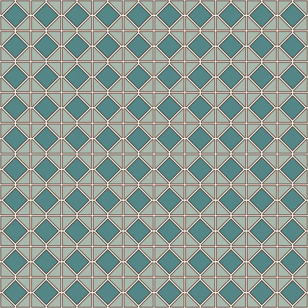 Nahtloses Muster mit symmetrischen geometrischen Ornamenten. blaue Farbe Diamant abstrakten Hintergrund. Mosaiktapete. — Stockvektor