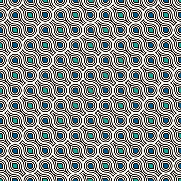 Figuras entrelazadas tessellation fondo. Formas geométricas repetidas. Adorno de mosaico étnico. Fondo de pantalla oriental — Vector de stock