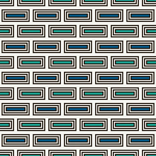 Bloques rectangulares repetidos fondo abstracto. Motivo de ladrillos. Estilo étnico patrón sin costuras con ornamento geométrico . — Vector de stock