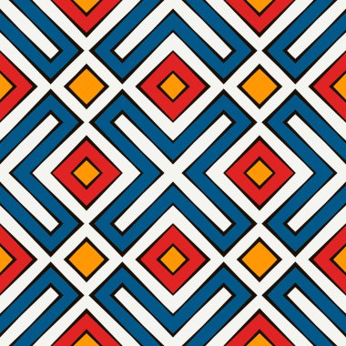 Afrika tarzı seamless modeli parlak renkler. Etnik ve kabile motif. Edikula arka plan tekrarlanan.