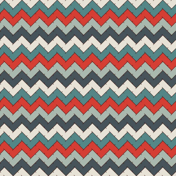 Chevron stripes abstrak latar belakang. Pola mulus terang dengan ornamen geometris klasik. Garis horisontal Zigzag - Stok Vektor