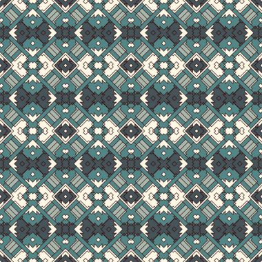 Etnik tarzı geometrik figürler ile seamless modeli. Yerli Amerikalılar süs arka plan. Kabile motifi.