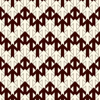 Birbirine oklarla basit modern Yazdır. Tekrarlanan işaretçilerle çağdaş arka plan. Seamless modeli