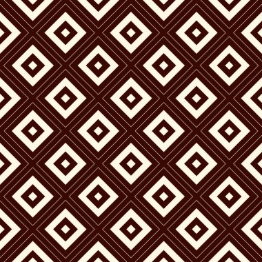 Anahat geometrik figürler ile seamless modeli. Tekrarlanan kareler ve edikula süs arka plan.