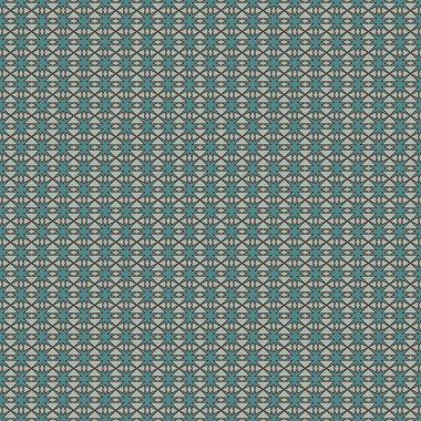 Mavi renkleri stilize yinelenen yıldız ile seamless modeli. Basit geometrik süsleme. Modern şık doku.