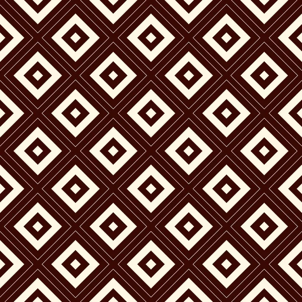 Overzicht naadloze patroon met geometrische figuren. Herhaalde pleinen en rhombuses decoratieve abstracte achtergrond. — Stockvector