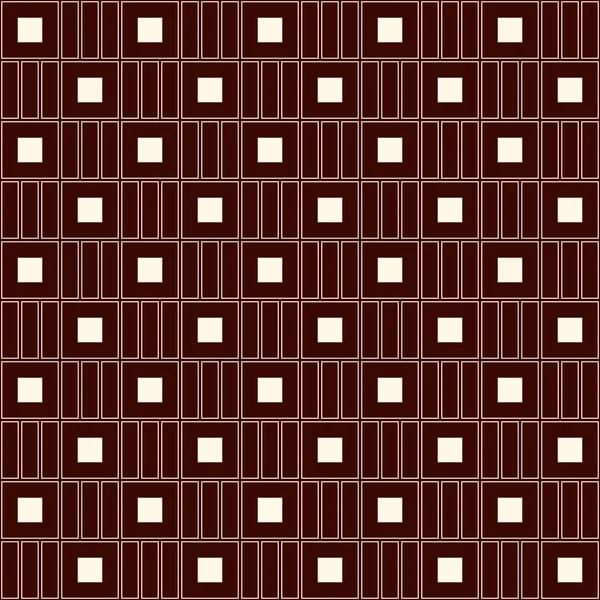 Umreißen nahtlose Muster mit einfachen geometrischen Ornamenten. wiederholte quadratische und vertikale Streifen abstrakter Hintergrund. — Stockvektor