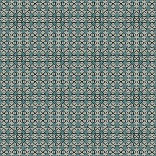 Blaue Farben nahtloses Muster mit stilisierten, sich wiederholenden Sternen. einfache geometrische Ornamente. moderne stilvolle Textur. — Stockvektor