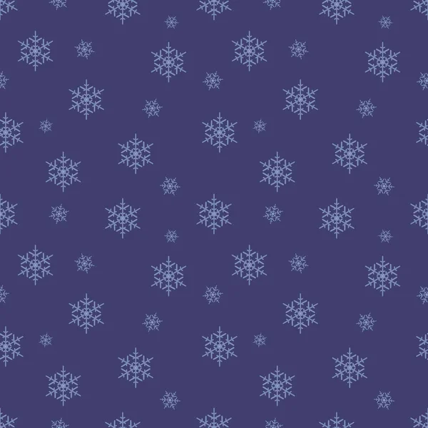 Patrón sin costuras con copo de nieve. Fondo de temporada de invierno con nevadas. Navidad y Año Nuevo imprimir — Vector de stock