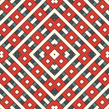 Üst üste gelen dikdörtgenler ve kareler arka plan. Tekrarlanan bindirme geometrik figürler ile Dikişsiz desen tasarım.