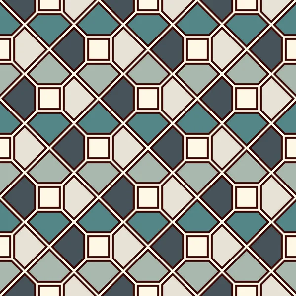 Powtarzające się ośmiokąty barwione szkło mozaika abstrakcyjne tło. Tapeta ceramiczna. Płynny wzór powierzchni — Wektor stockowy