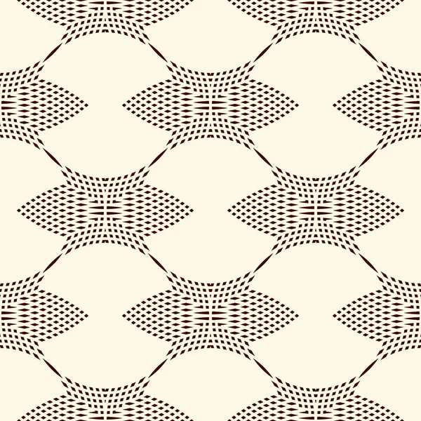 Repeated hatched overlapping circles seamless pattern. Openwork surface texture. Round links motif. Delicate background — Stock Vector