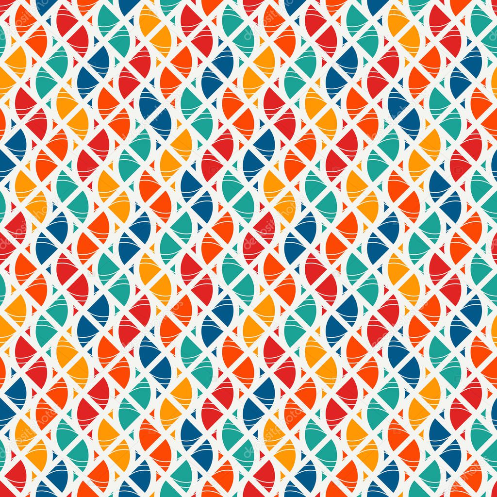 Seamless surface pattern with fire symbols. Contemporary print with repeated spurts of flame. Abstract background
