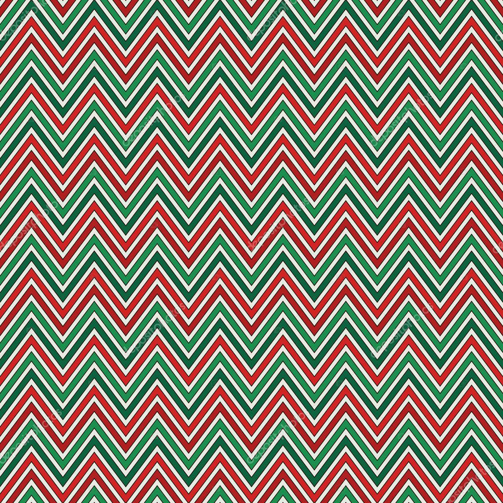 Chevron diagonal stripes background. Seamless pattern in Christmas traditional colors. Zigzag horizontal lines wallpaper