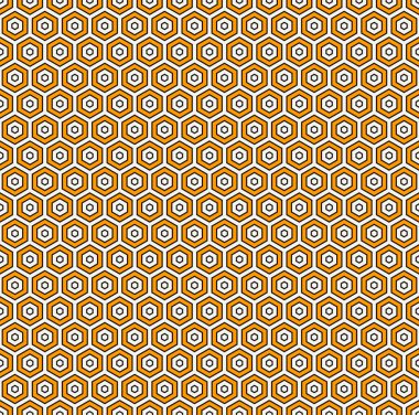 Petek arka plan. Mavi renk altıgen fayans mozaik duvar kağıdı tekrar. Dikişsiz çift yüzey desen.