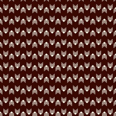 Ok dönüş ile seamless modeli. Tekrarlanan köşeli çift ayraç duvar kağıdı. Aşiret ve etnik motif. Yerli Amerikalılar süsleme