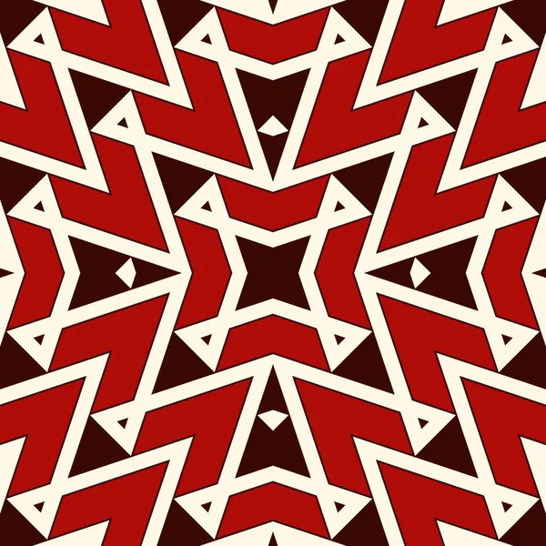 Surface pattern with repeated triangles. Seamless pattern with geometric ornament in tribal style. Ethnic motif. — ストックベクタ