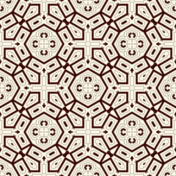 Skizzieren ethnisch abstrakten Hintergrund. nahtloses Muster mit symmetrischen geometrischen Ornamenten. Vektorillustration — Stockvektor