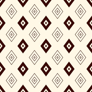 Anahat geometrik figürler ile seamless modeli. Elmas süs arka plan tekrarladı. Edikula ve çizgiler motifi.