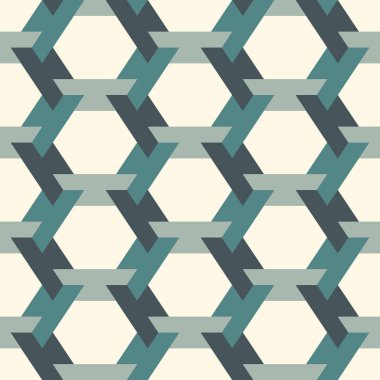 Çağdaş bal peteği geometrik deseni. Tekrarlanan altıgen süsü. Modern mozaik fayanslar. Kusursuz yüzey izi