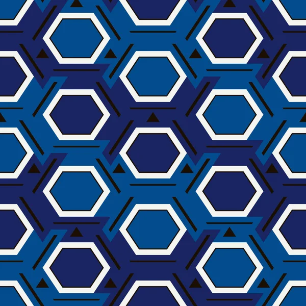 Contemporáneo patrón geométrico panal. Adorno de hexágono repetido. Azulejos de mosaico moderno. Impresión superficial sin costura — Vector de stock